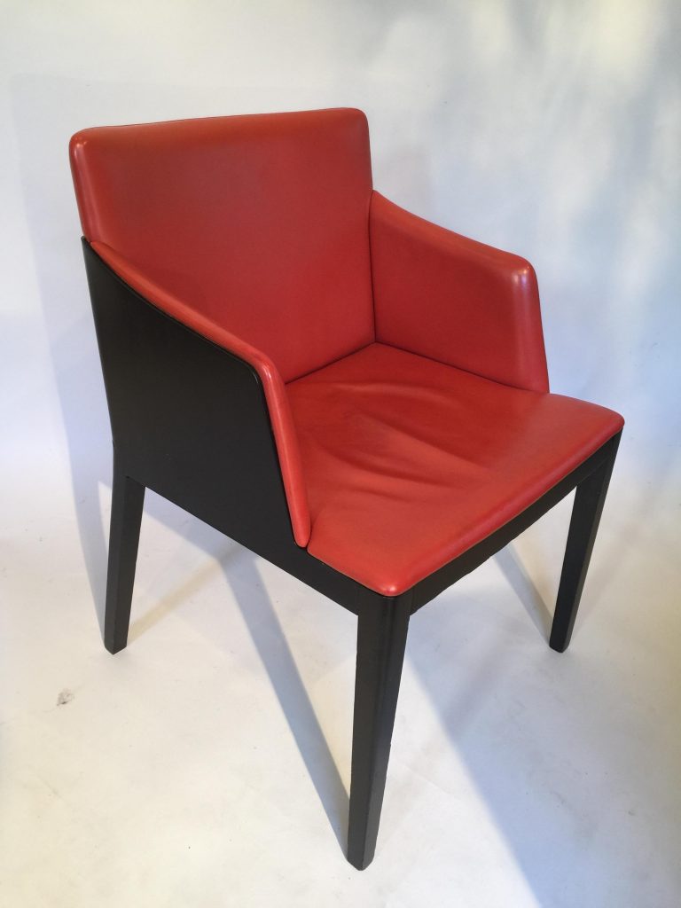 Série de quatre fauteuils de la marque Poltrona Frau.