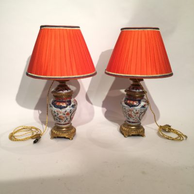 Paire de lampe à pétrole Napoléon III.