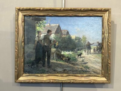 Tableau allemand signé Mühlig Berhnard, XIX ème siècle. 600€.