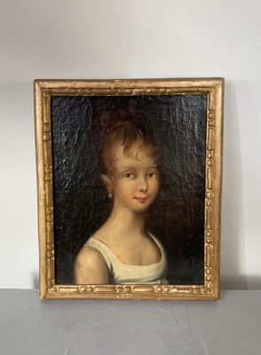 Tableau d’Un Portrait De Jeune Fille, XIX ème Siècle. 350€.