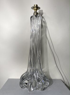 Pied de lampe en cristal, Baccarat.