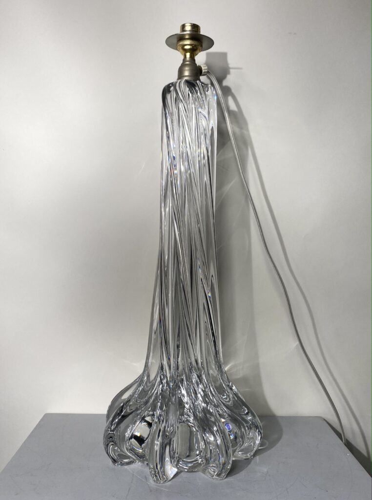 Pied de lampe en cristal, Baccarat.