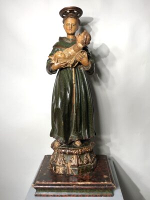 Statue de Saint Antoine de Padoue d’époque XVIII ème siècle. 1800€.